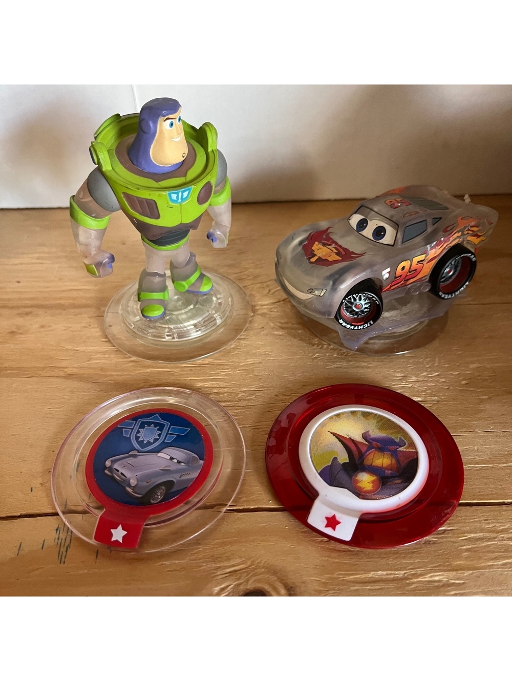 Disney Infinity 1.0 Race to Space Pack Crystal Buzz Lightyear Lightning Mcqueen